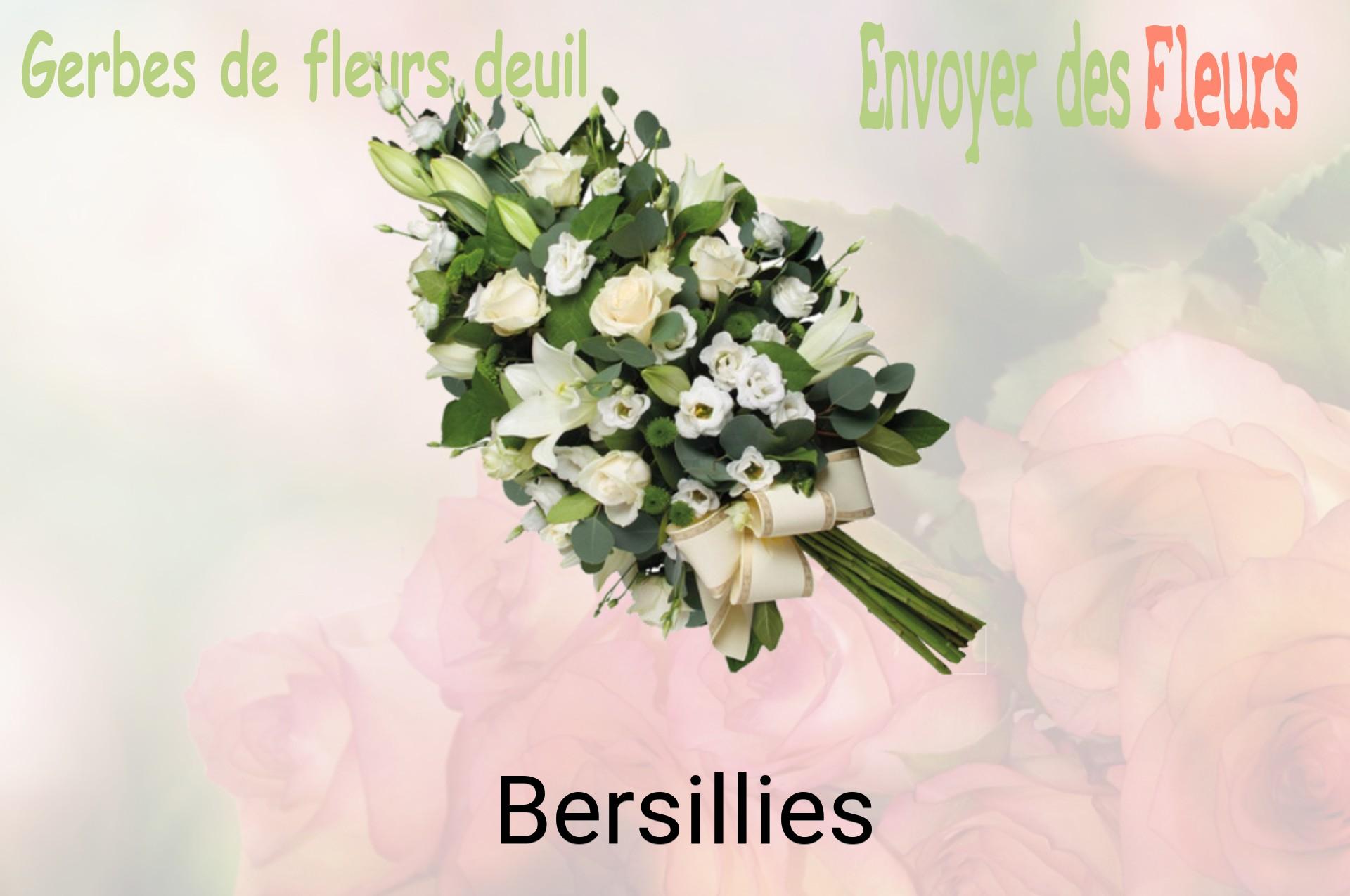 Gerbe de fleurs de deuil livrée à Bersillies